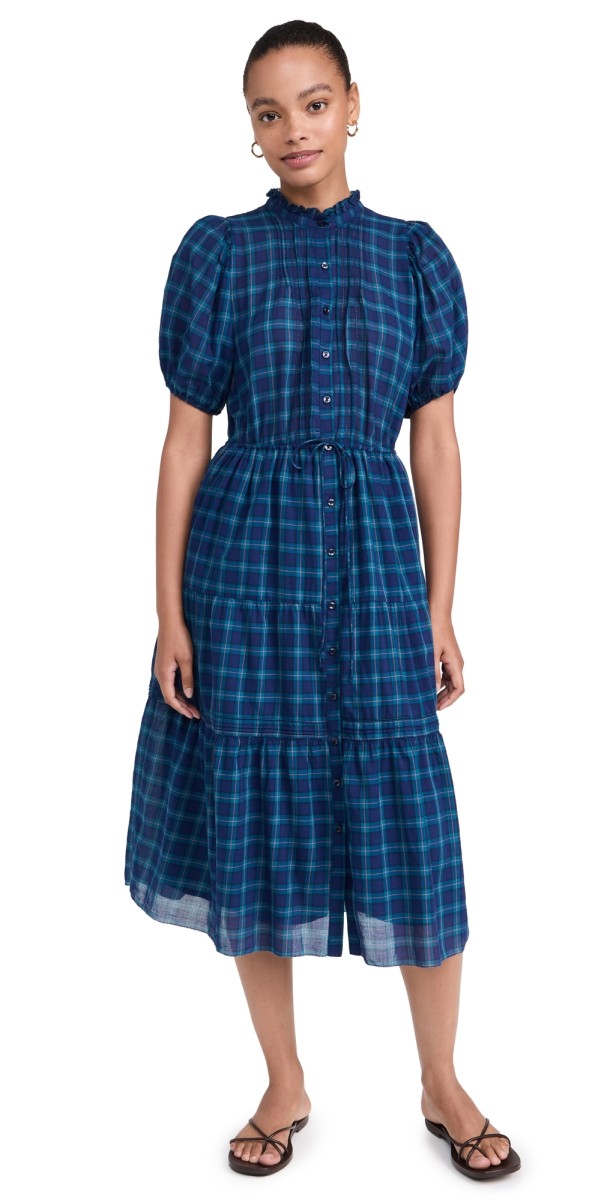 Birds of Paradis Hildie Dress Oceanside Plaid