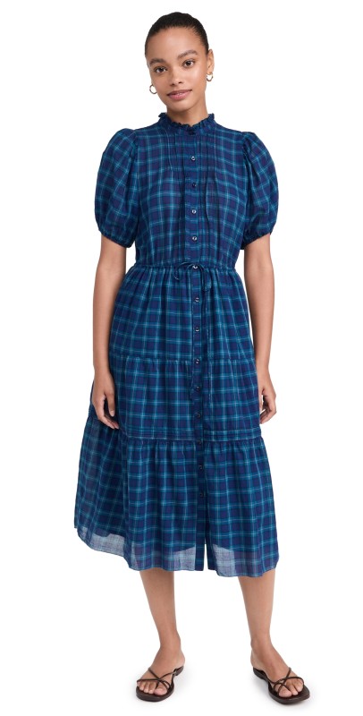 Birds of Paradis Hildie Dress Oceanside Plaid