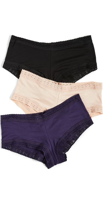 Hanky Panky Dream Boy Shorts 3 Pack Black/Chai/Indigo
