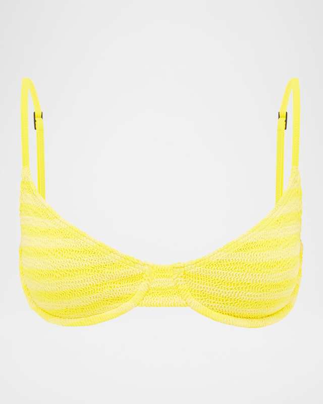 Limoncello Stripe Gracie Balconette Bikini Top