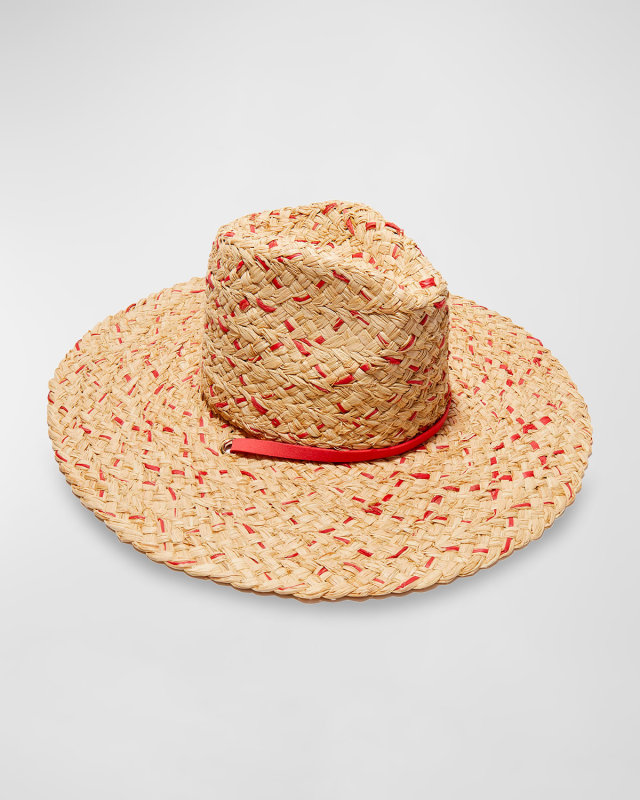 Tina Two-Tone Straw & Suede Fedora