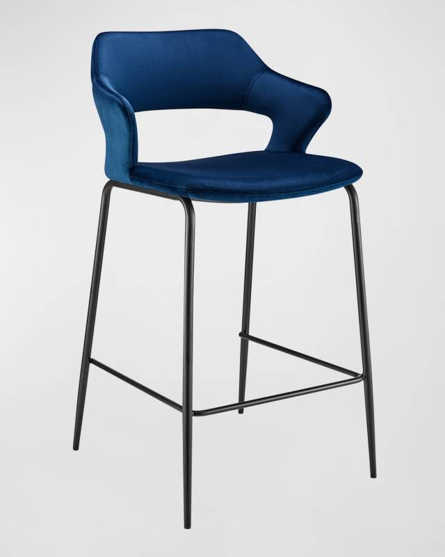 Vidar Velvet Counter Stool