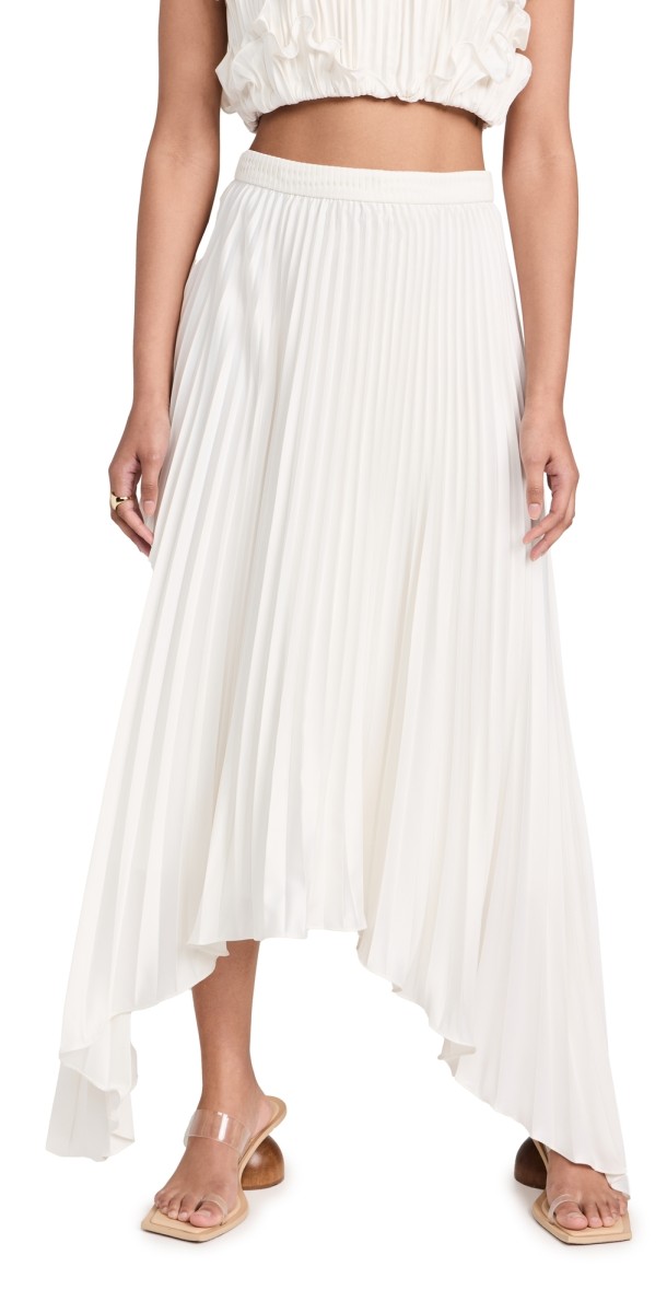 AMUR Olana Midi Skirt Ivory