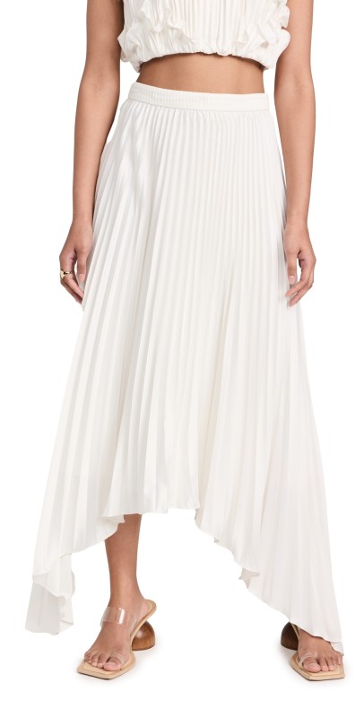 AMUR Olana Midi Skirt Ivory