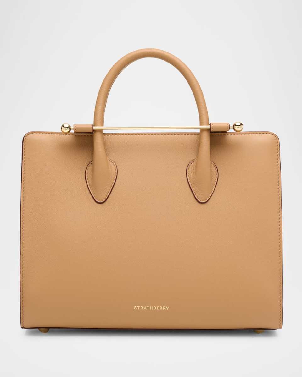 Midi Leather Tote Bag