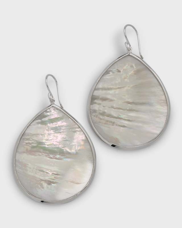 Large Teardrop Earrings in Sterling Silver