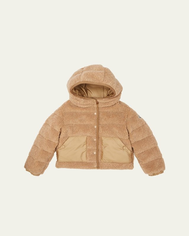 Girl's Audrieu Teddy Hooded Jacket, Size 4-