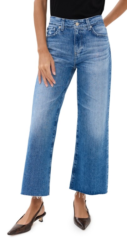 AG Saige Wide Leg Crop Jeans Newport