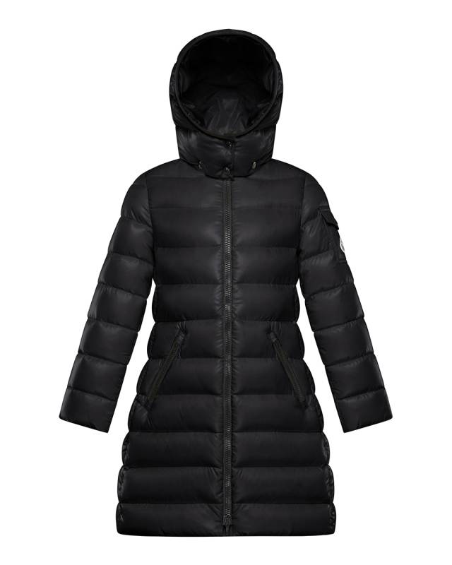 Girl's Moka Long Puffer Coat, Size 8-