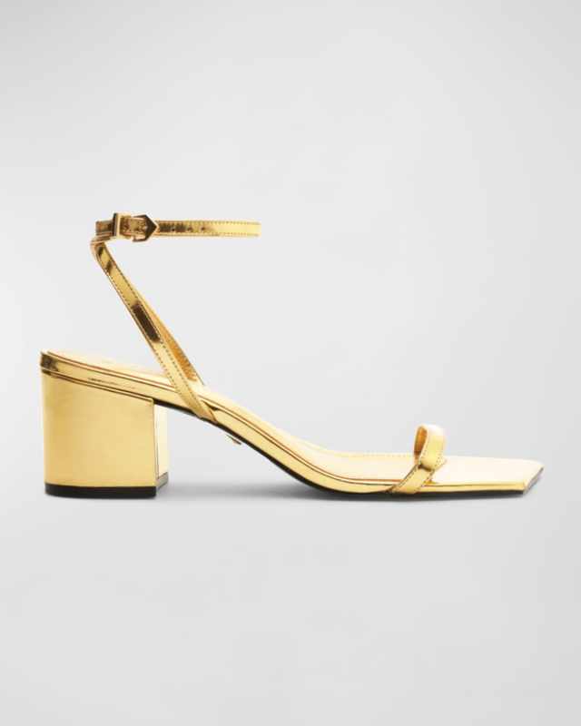 Kendall Metallic Ankle-Strap Sandals