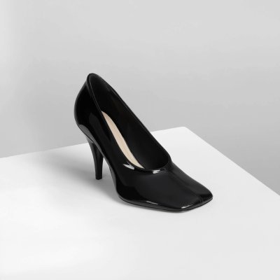 PHOEBE PHILO SOFT PUMP 90 in patent black leather