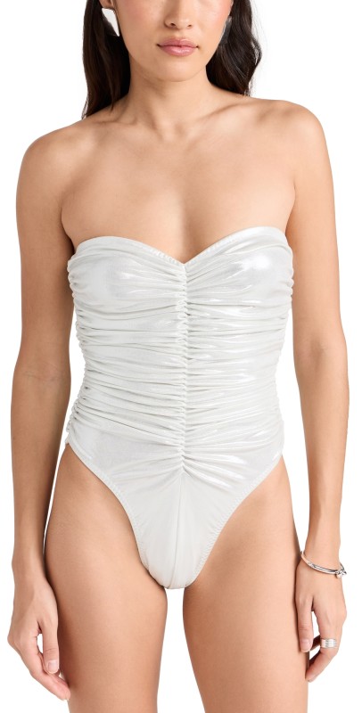 Norma Kamali Slinky Marissa One Piece Pearl