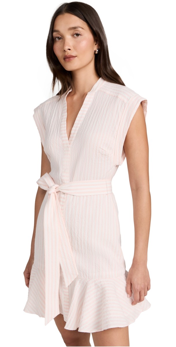 Veronica Beard Jean Avella Dress Pink/White