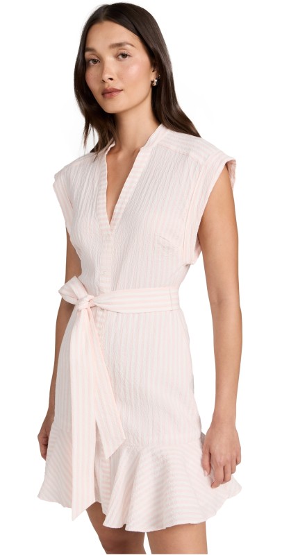 Veronica Beard Jean Avella Dress Pink/White