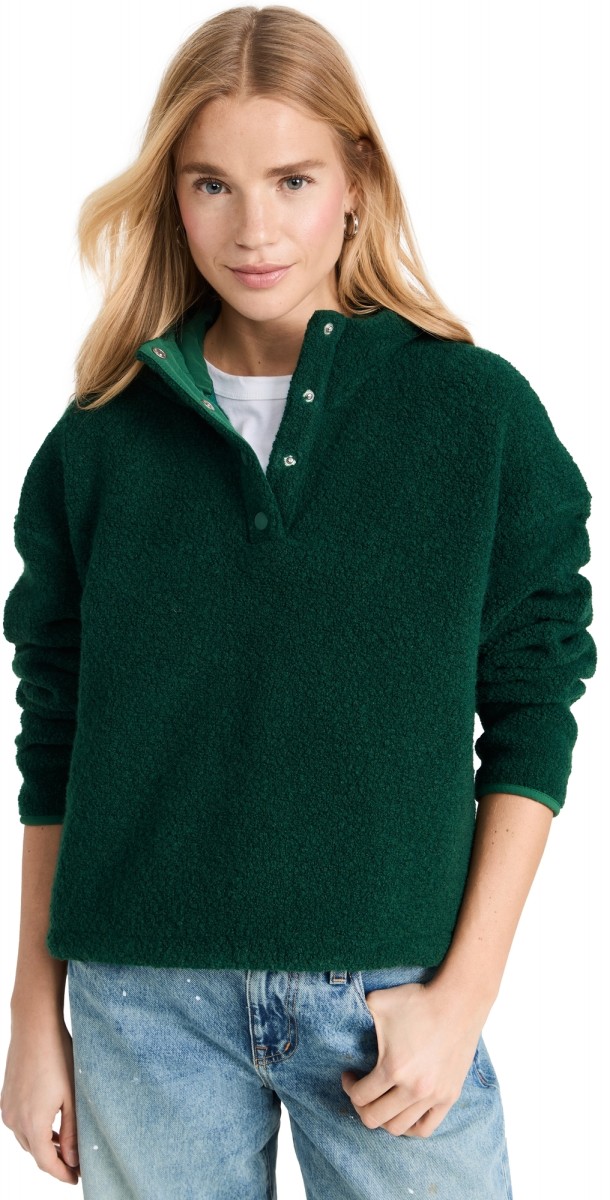 Outdoor Voices Megafleece Cropped Pullover Conifer