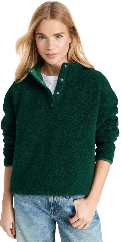 Outdoor Voices Megafleece Cropped Pullover Conifer