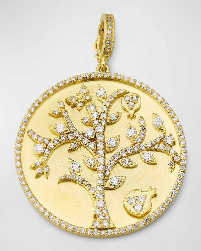 18K Yellow Gold XL Tree of Life Enhancer with Diamonds