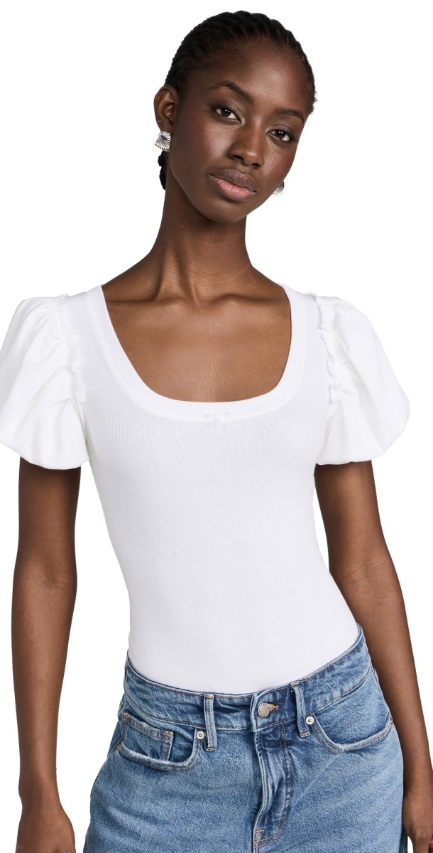 Free People Downtime Thong Bodysuit Ivory