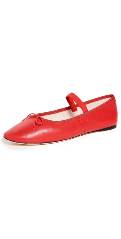 Loeffler Randall Leonie Soft Ballet Flat Red