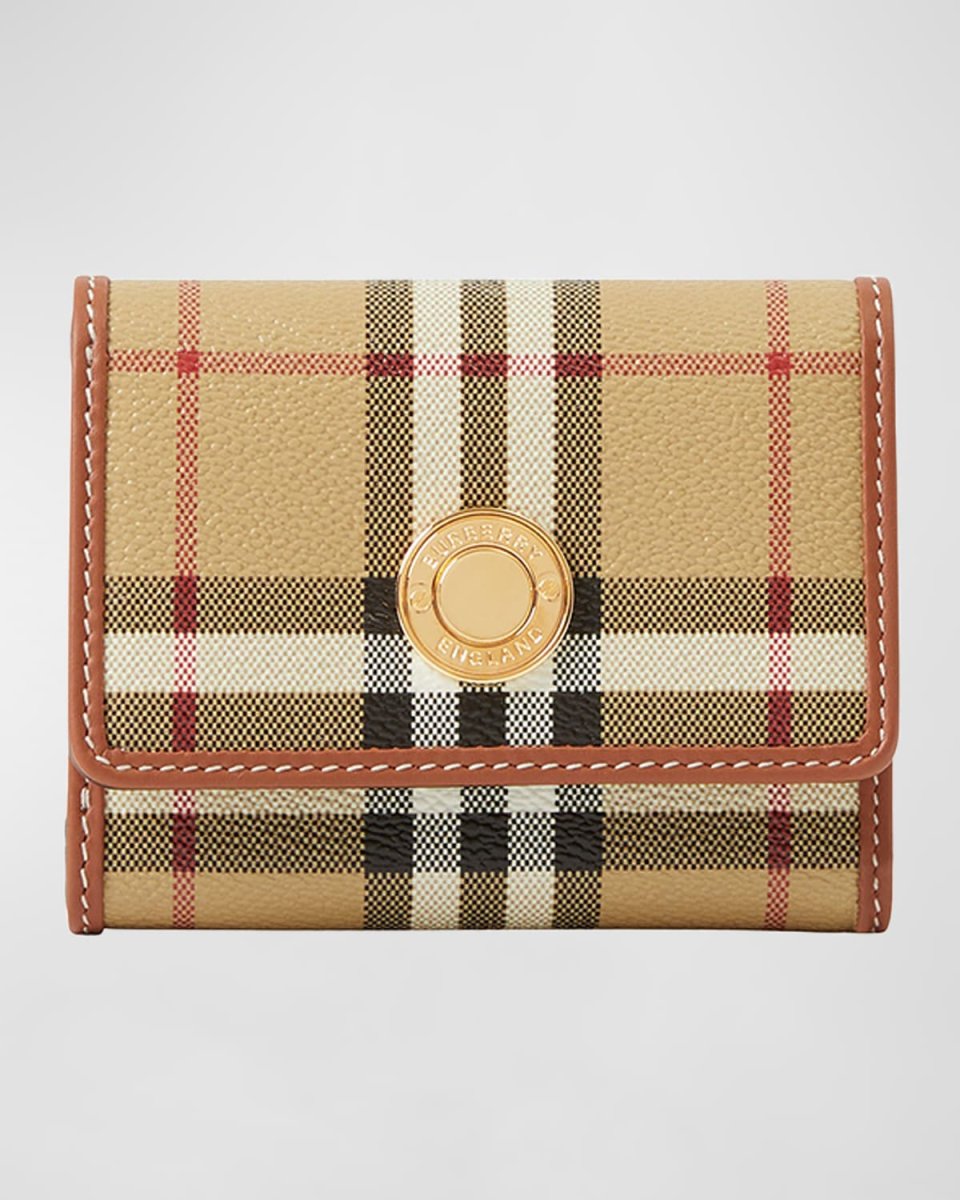 Lancaster Check Trifold Wallet