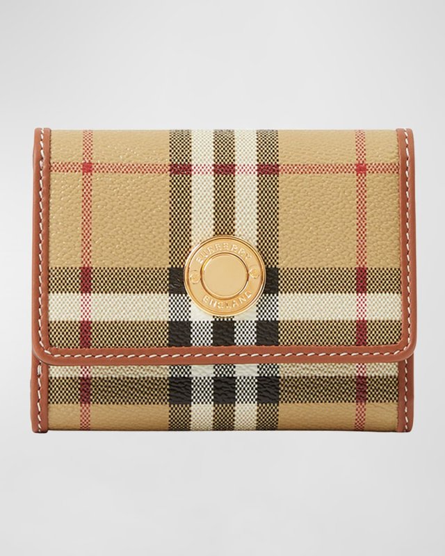 Lancaster Check Trifold Wallet
