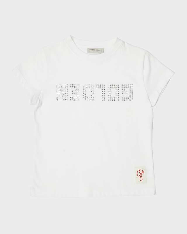 Girl's Crystalized Logo-Print T-Shirt, Size 4-10