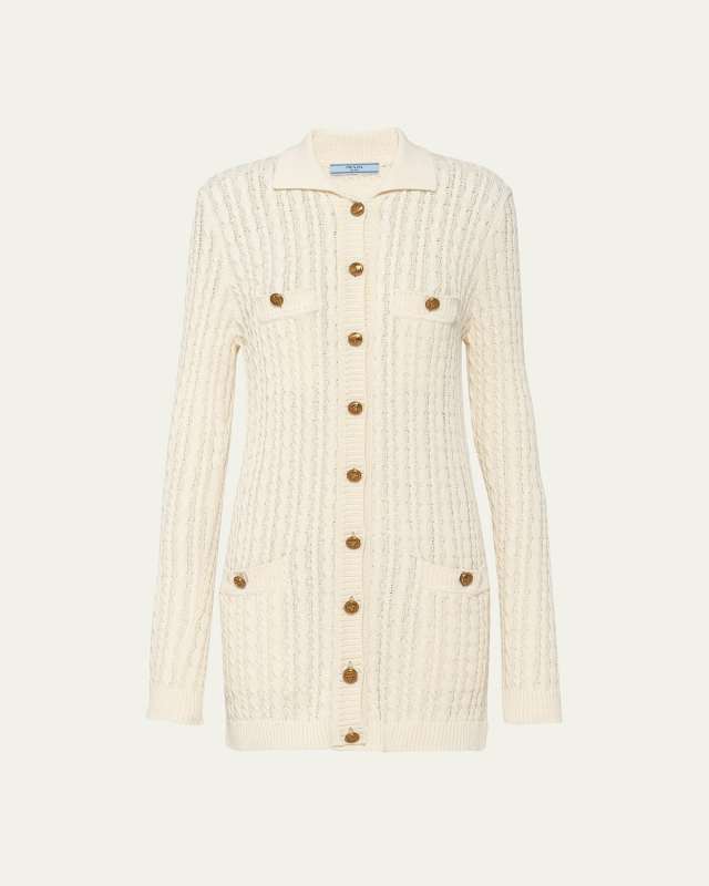 Cable Cotton Mini Dress