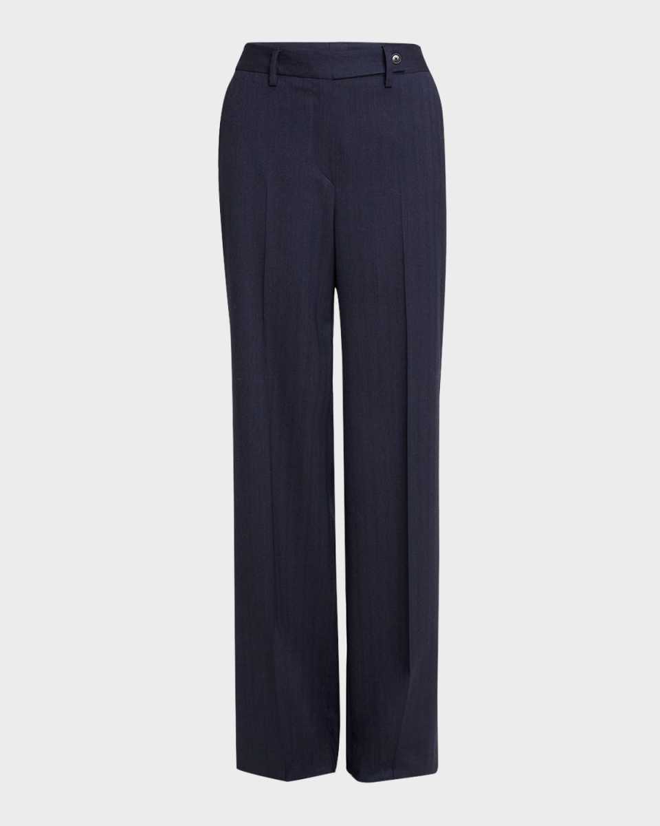 Wide-Leg Wool Trousers