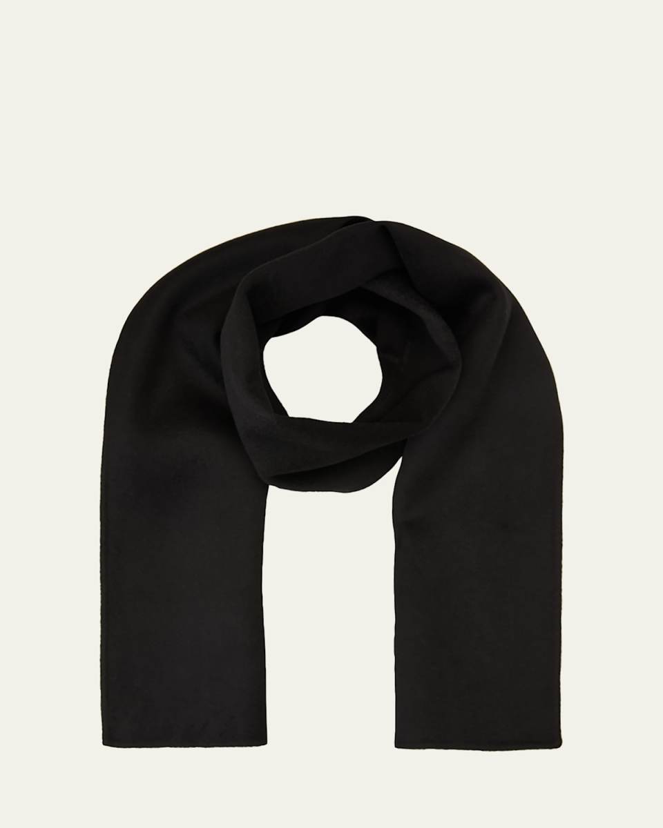Long Double Cashmere-Blend Scarf
