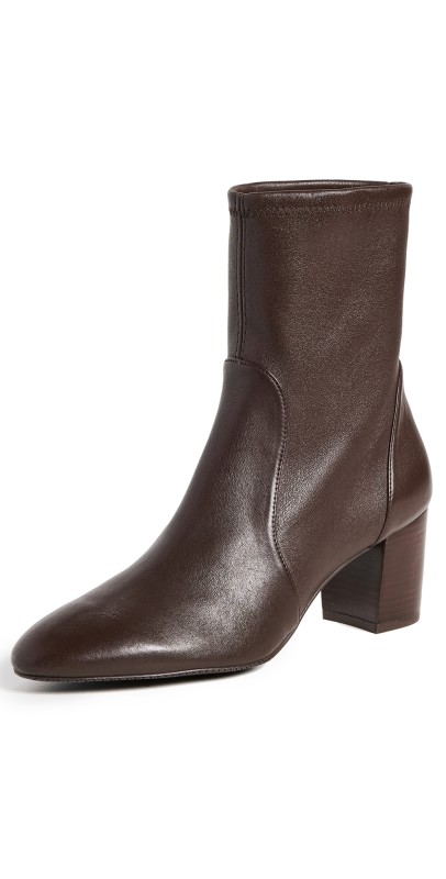 Stuart Weitzman 60mm Yuliana Booties Walnut/Dark Brown
