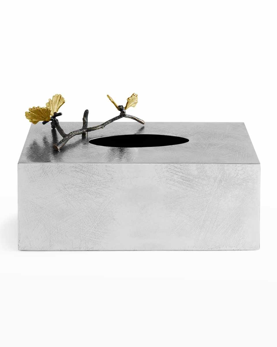 Butterfly Ginkgo Rectangular Tissue Box Holder