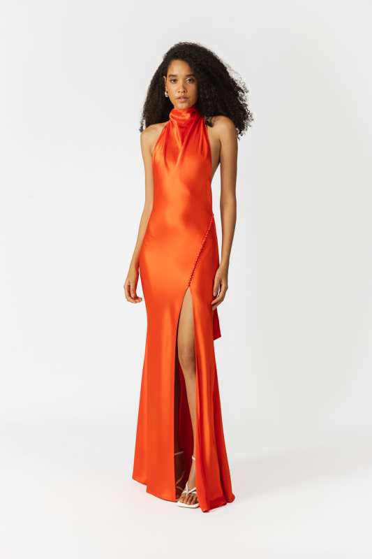 Penelope Backless Satin Gown