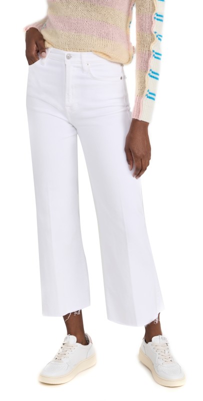 7 For All Mankind Ultra High Rise Cropped Jeans Soleil (White)