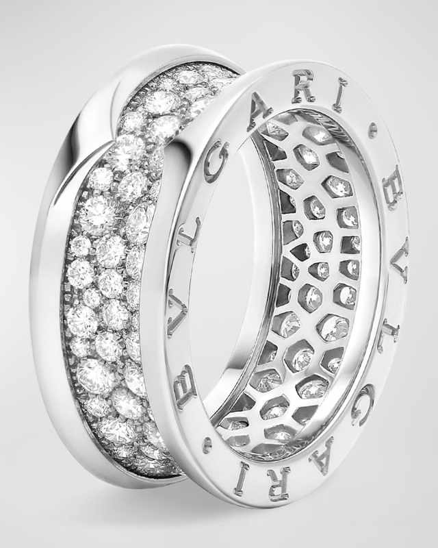 18K White Gold B. Zero1 Full Pave Ring