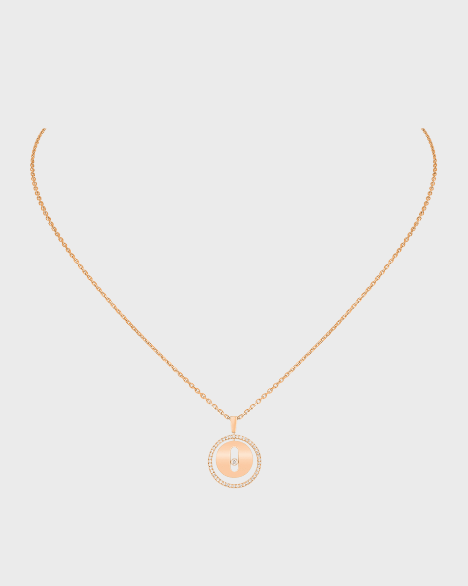 LUCKY MOVE 18K ROSE GOLD DIAMOND NECKLACE