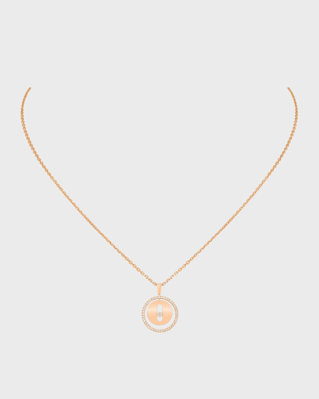 LUCKY MOVE 18K ROSE GOLD DIAMOND NECKLACE