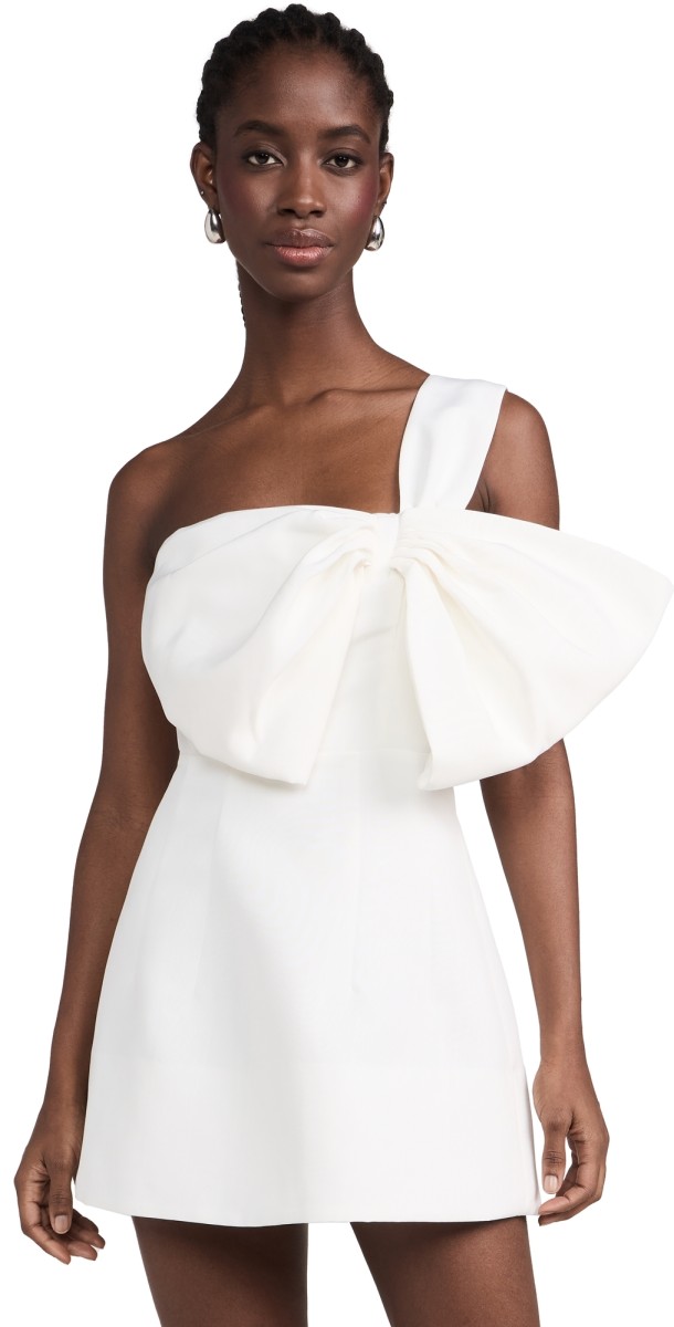 BARDOT Bella Bow Mini Dress Orchid Wht