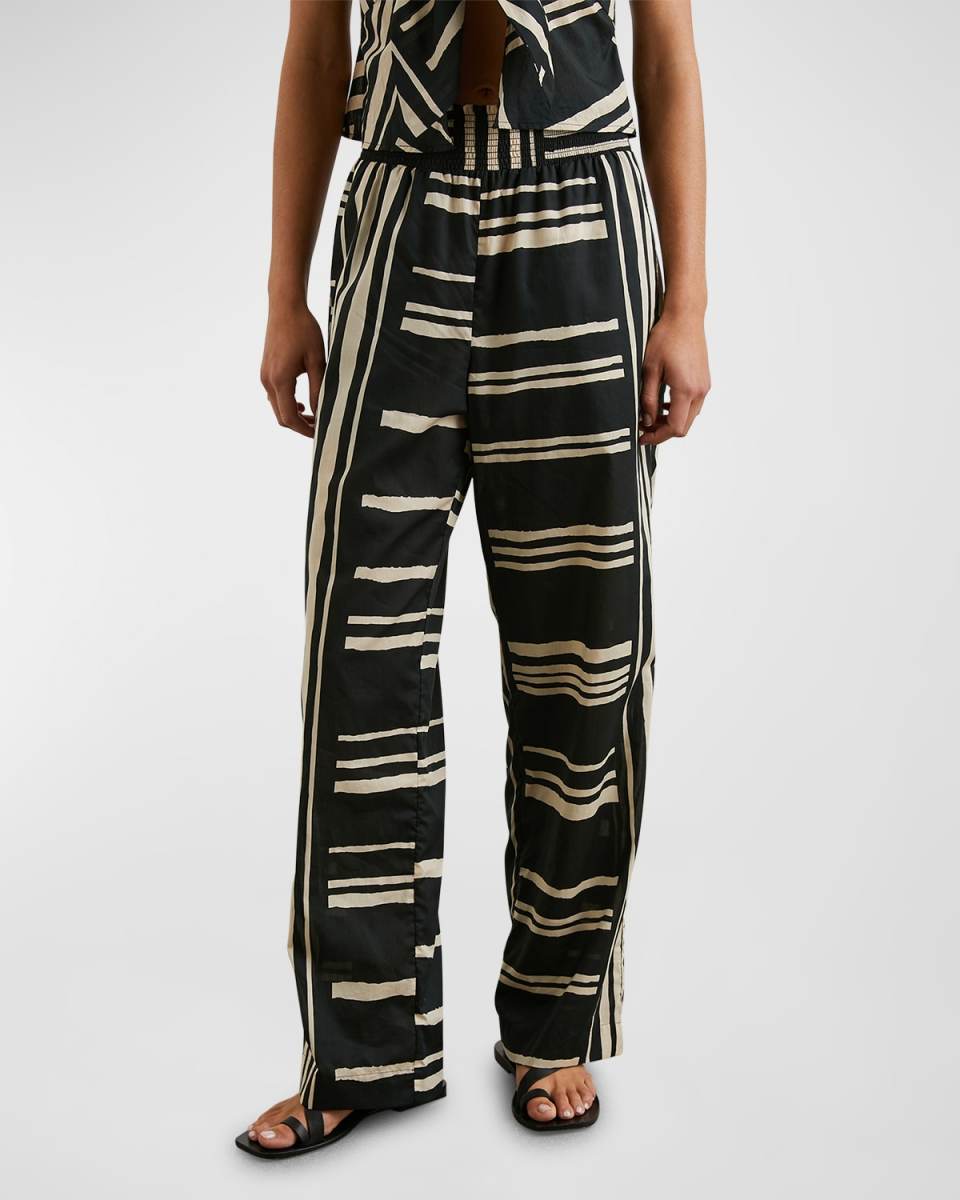 Island Stripe Brendon Wide-Leg Pants