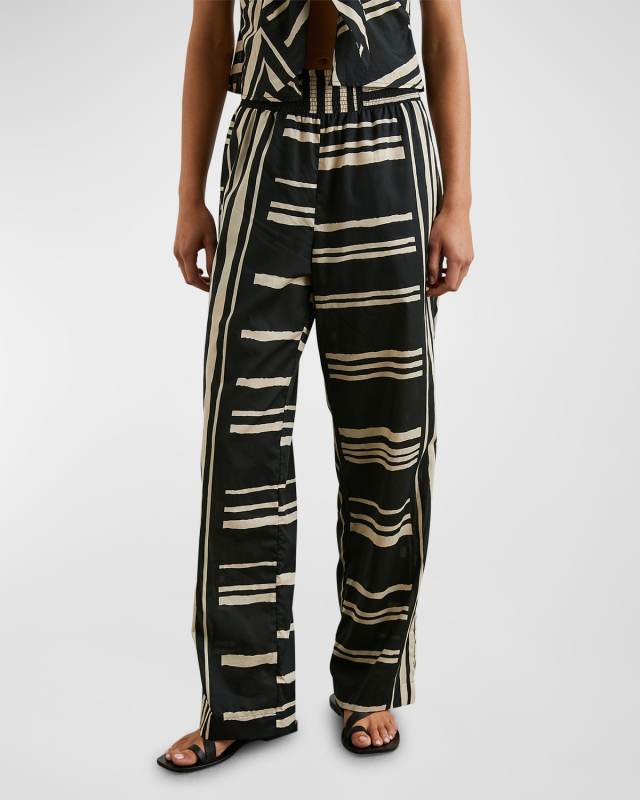 Island Stripe Brendon Wide-Leg Pants