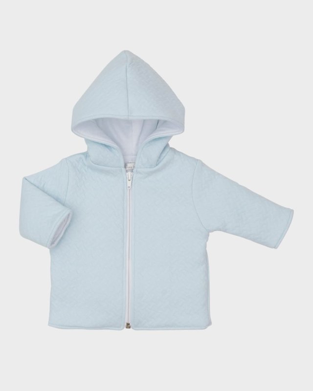 Boy's Classic Jacquard Padded Jacket with Hood, Size 3M-18