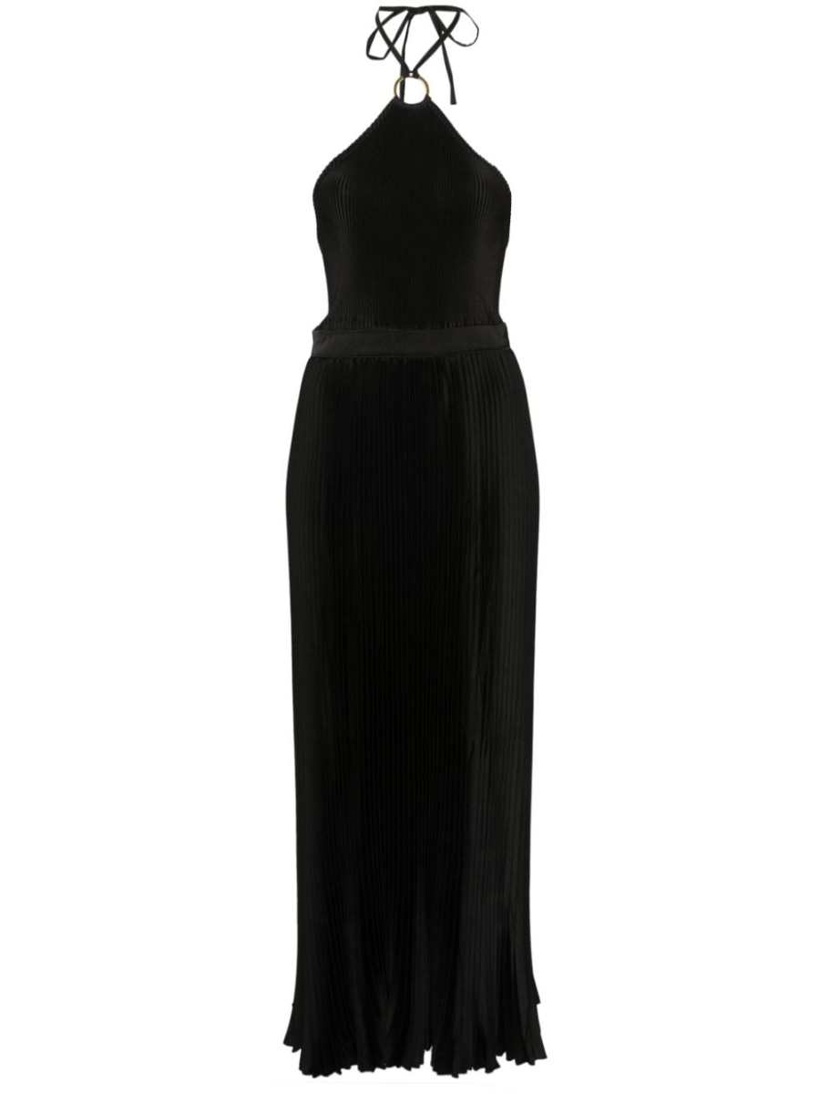 Cheri plissé maxi dress