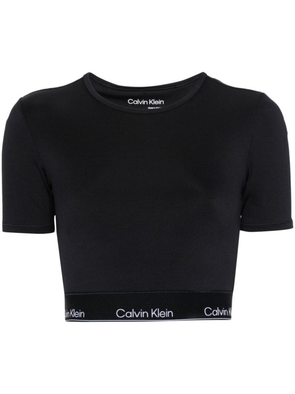 logo-underband cropped performance T-shirt