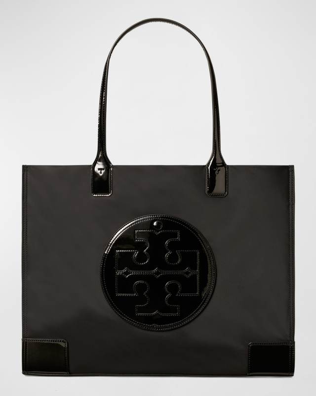 Ella Patent Recycled Nylon Tote Bag