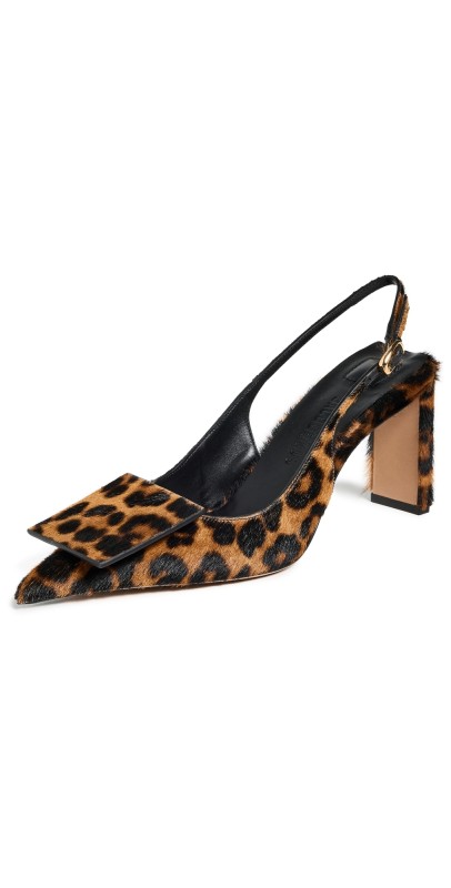 Jacquemus Les Slingbacks Duelo Haut PRINT LEOPARD BROWN