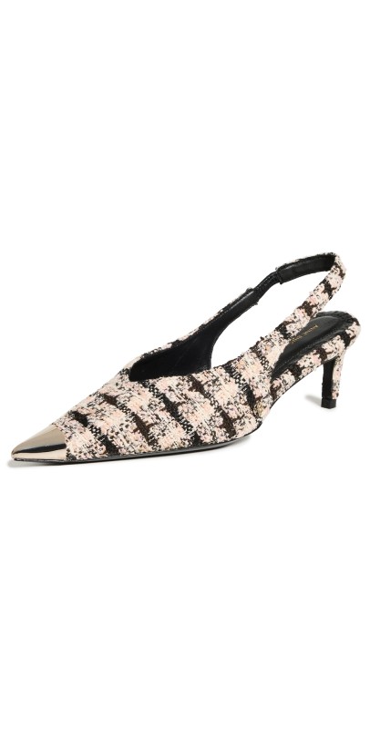 ANINE BING Nina Heels with Metal Apricot