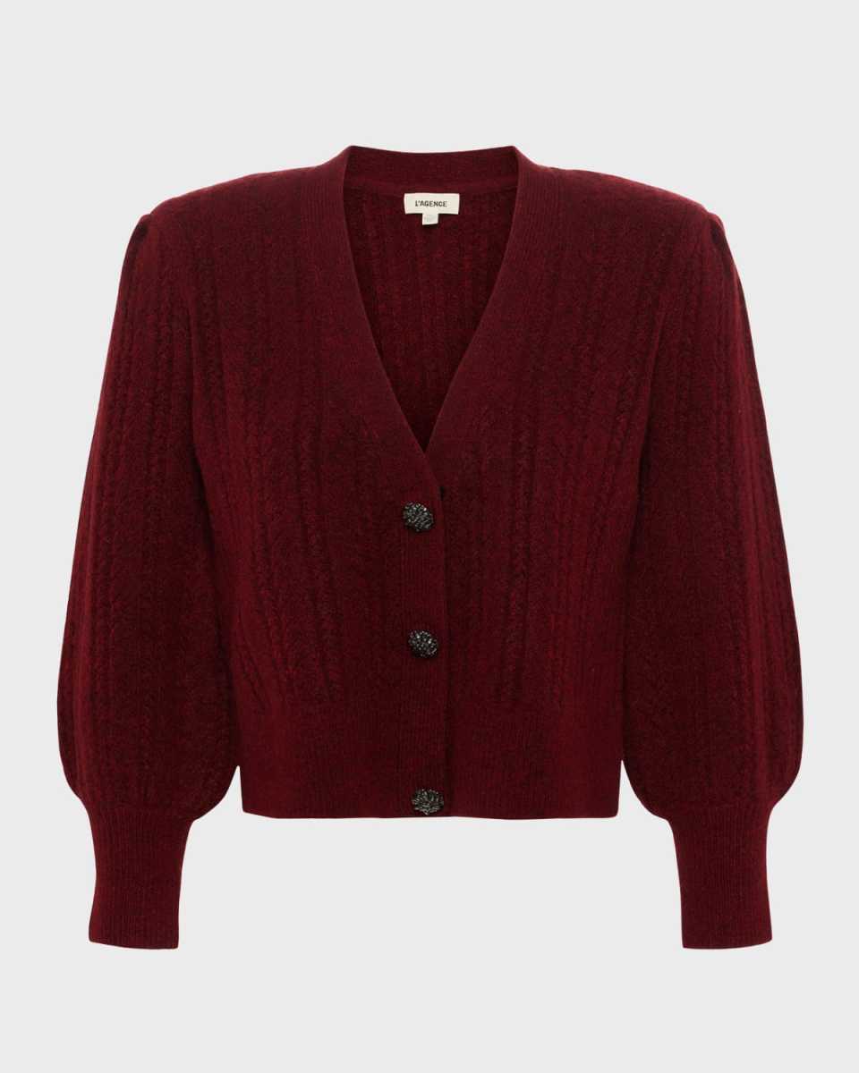 Talulla Cable-Knit Cropped Cardigan