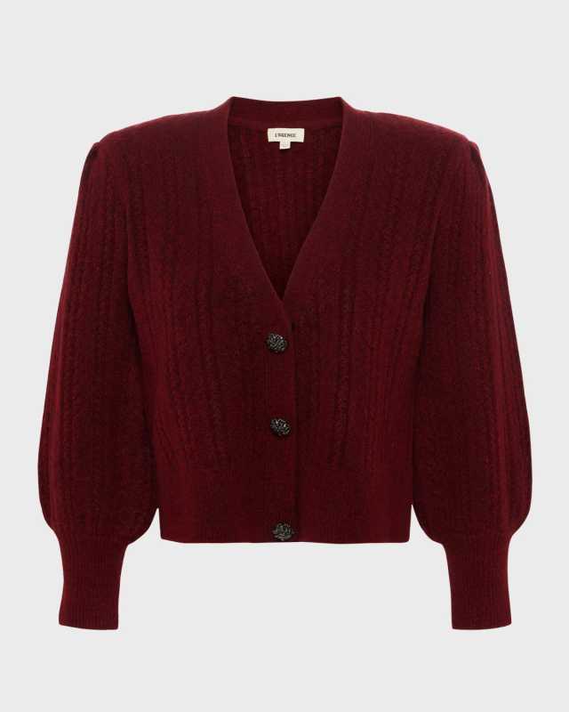 Talulla Cable-Knit Cropped Cardigan