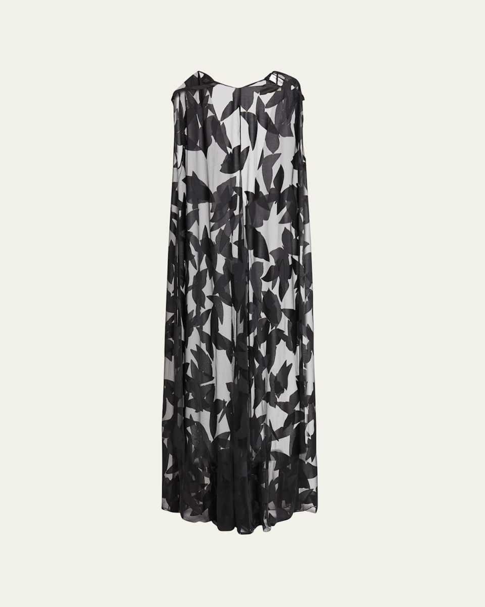 Sheer Gown with Butterfly Details