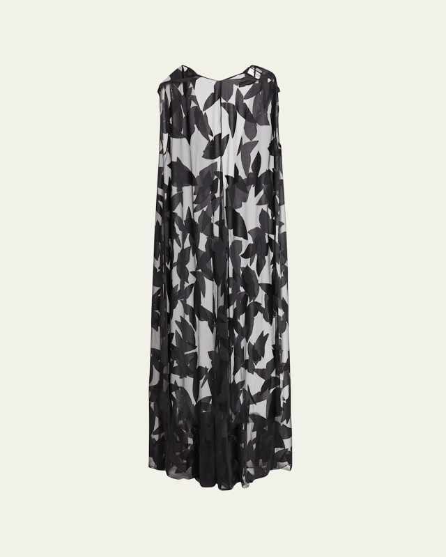 Sheer Gown with Butterfly Details