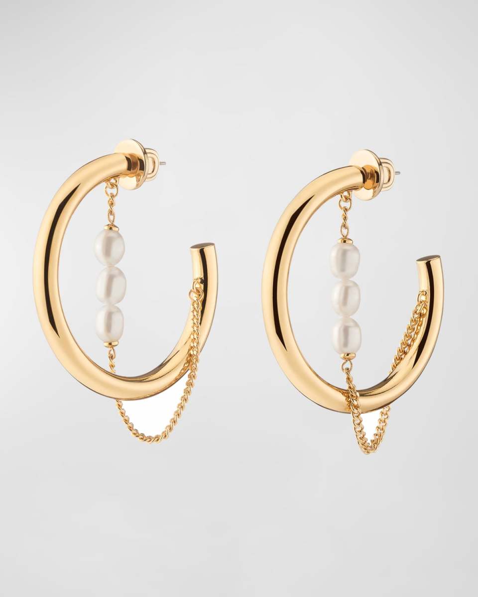 Freshwater Pearl Miley Hoop Earrings